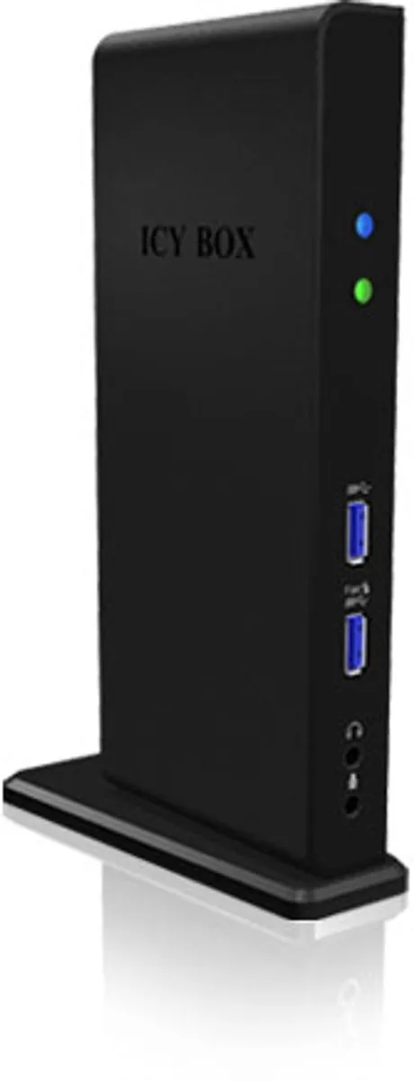 Icy Box IB-DK2241AC Multi Dockingstation - 1x Ethernet - Zwart