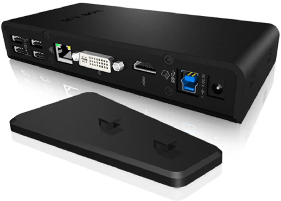 Icy Box IB-DK2241AC Multi Dockingstation - 1x Ethernet - Zwart