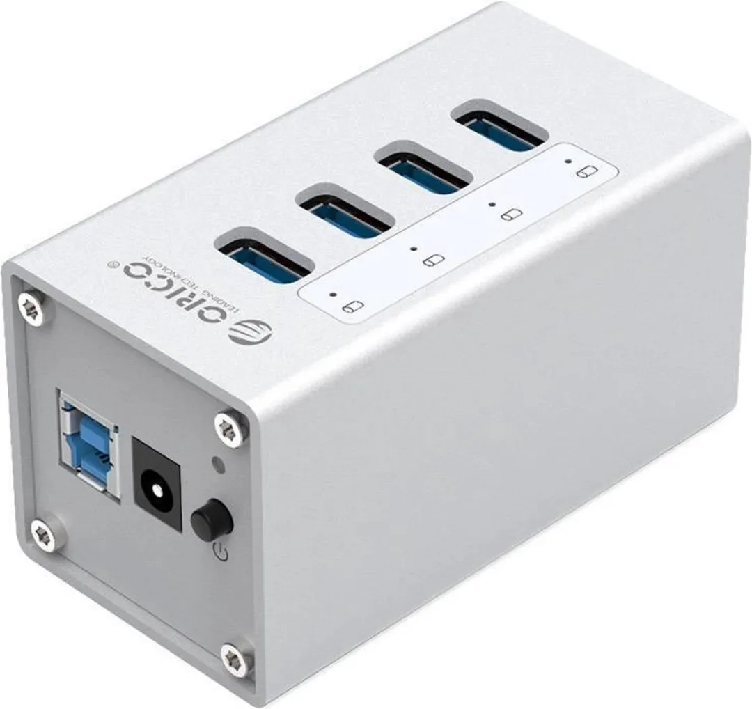 ORICO ORI-A3H4-SV USB 3.0 Hub 4 Poorten