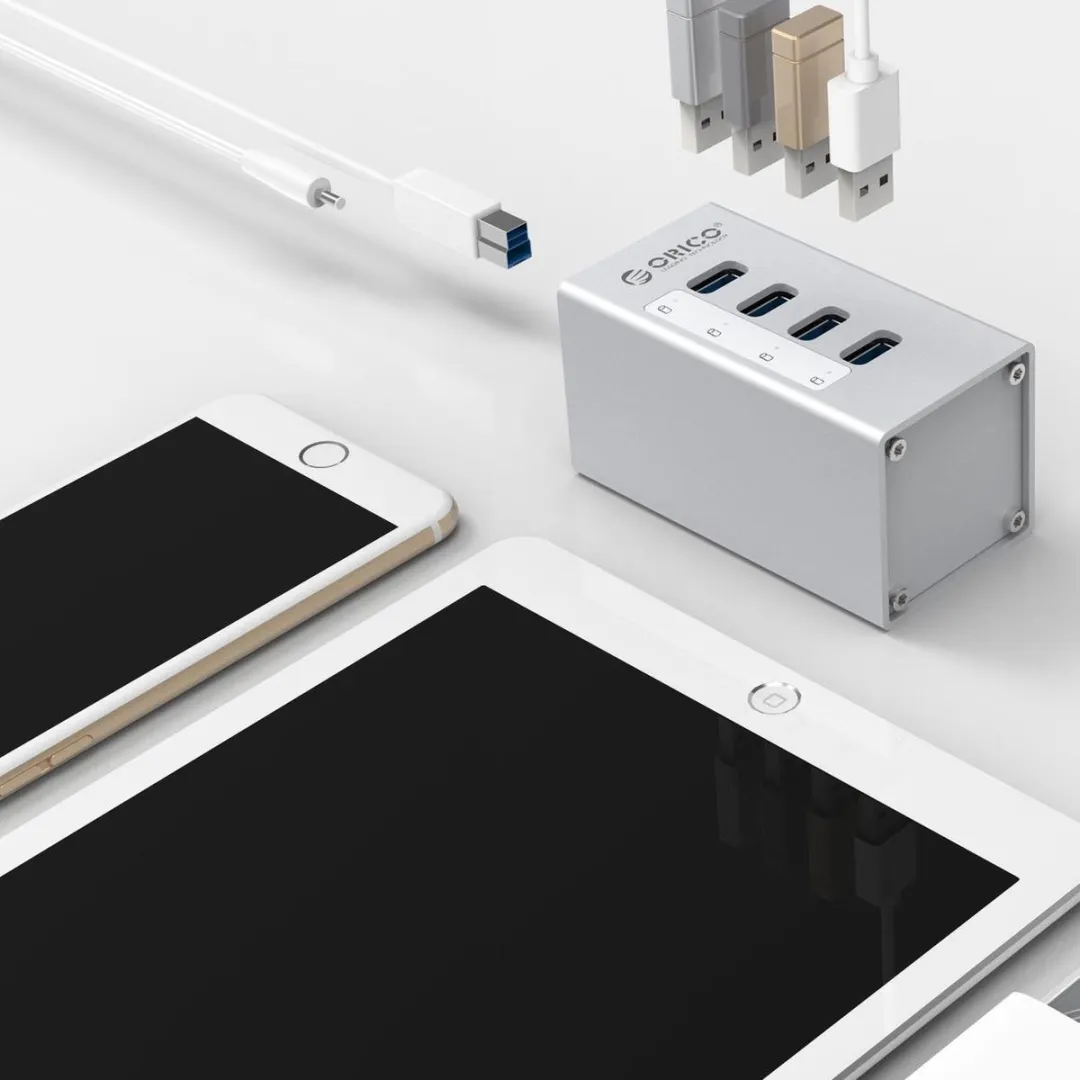 ORICO ORI-A3H4-SV USB 3.0 Hub 4 Poorten - Zilver - afbeelding 6 van 6