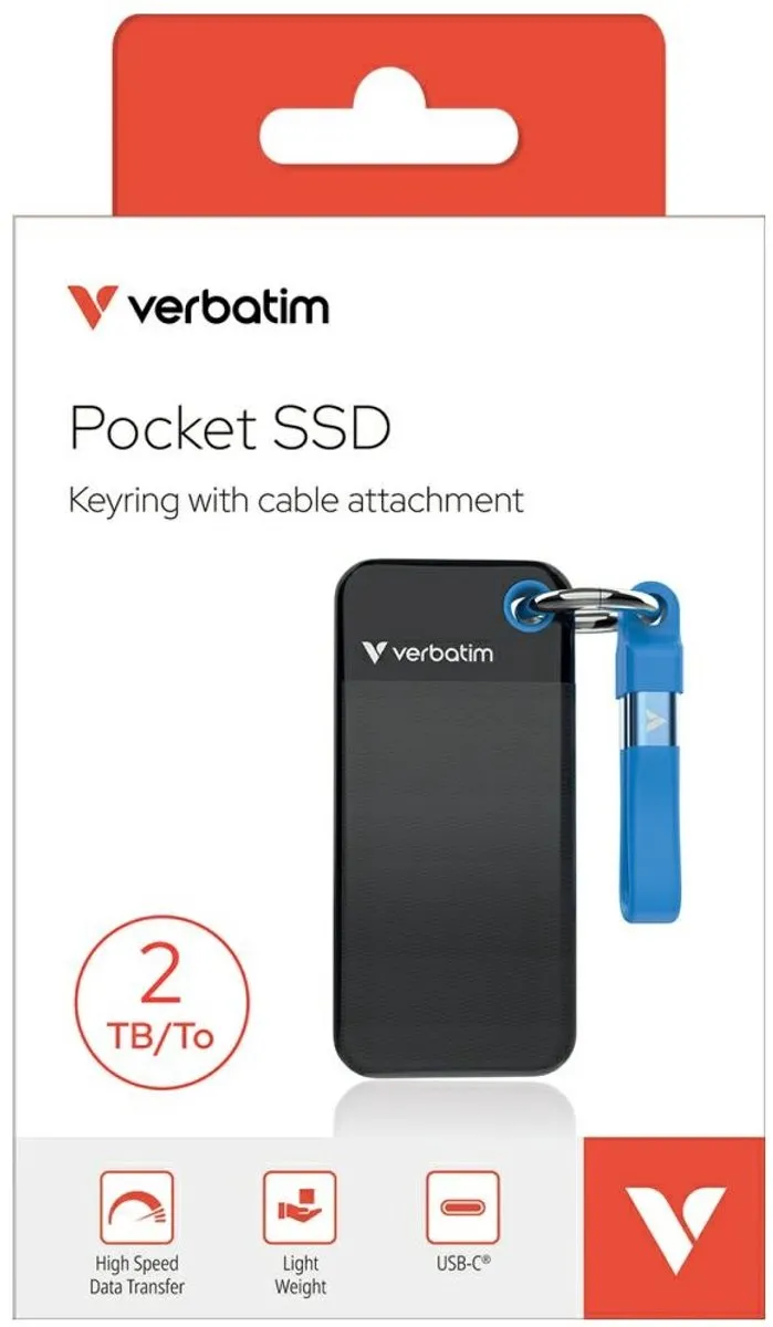 Verbatim 32195 SSD Extern 2TB USB 3.2 - Zwart/Blauw