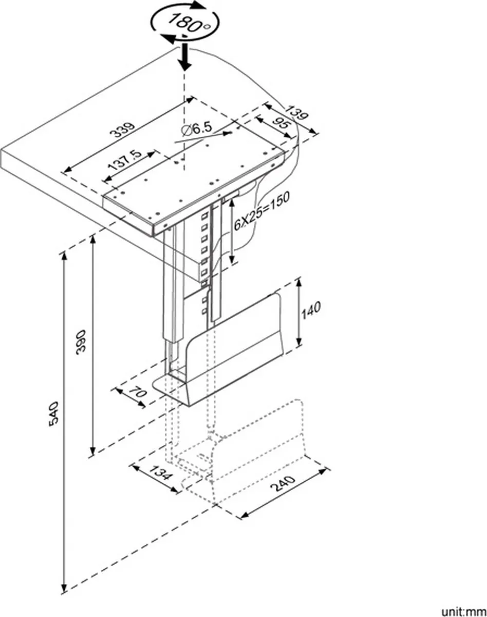 Roline 17.03.1185 Slim PC Houder - Zwart - afbeelding 2 van 2