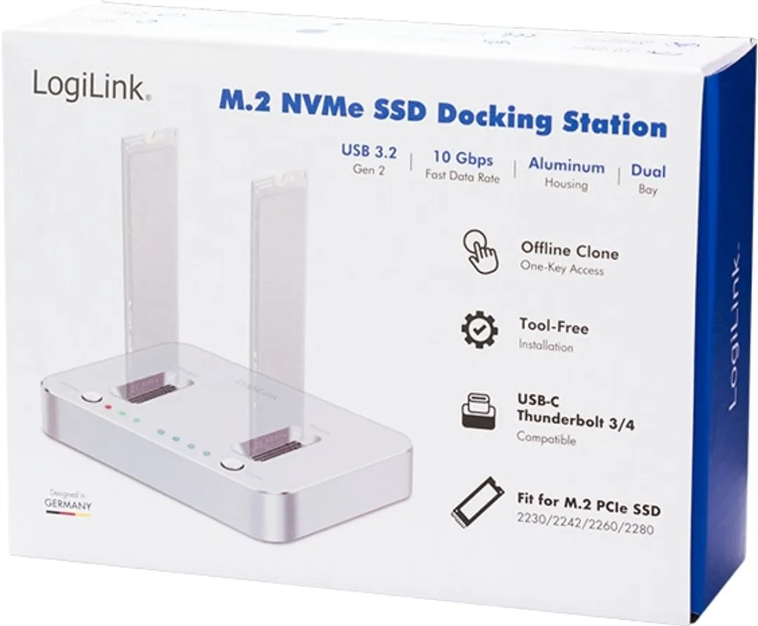 Logilink QP0033 USB3.2 Dockingstation - Zilver