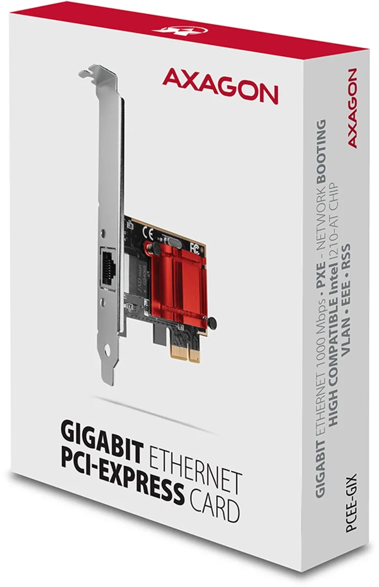 Axagon PCEE-GIX PCIe Gigabit Ethernet Adapter - Intel i210-AT
