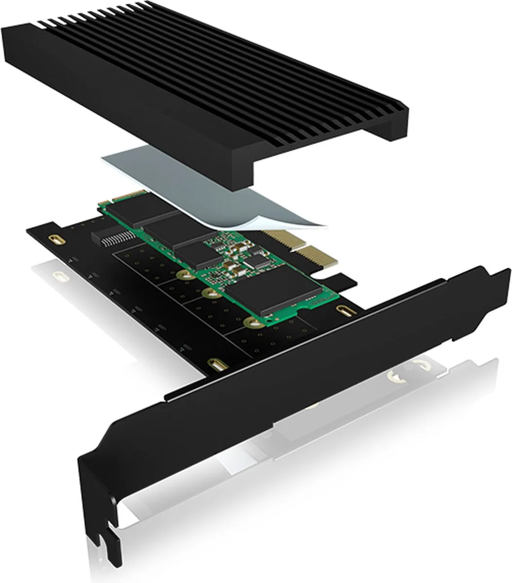 Icy Box IB-PCI208-HS M.2 Interfacekaart - Zwart