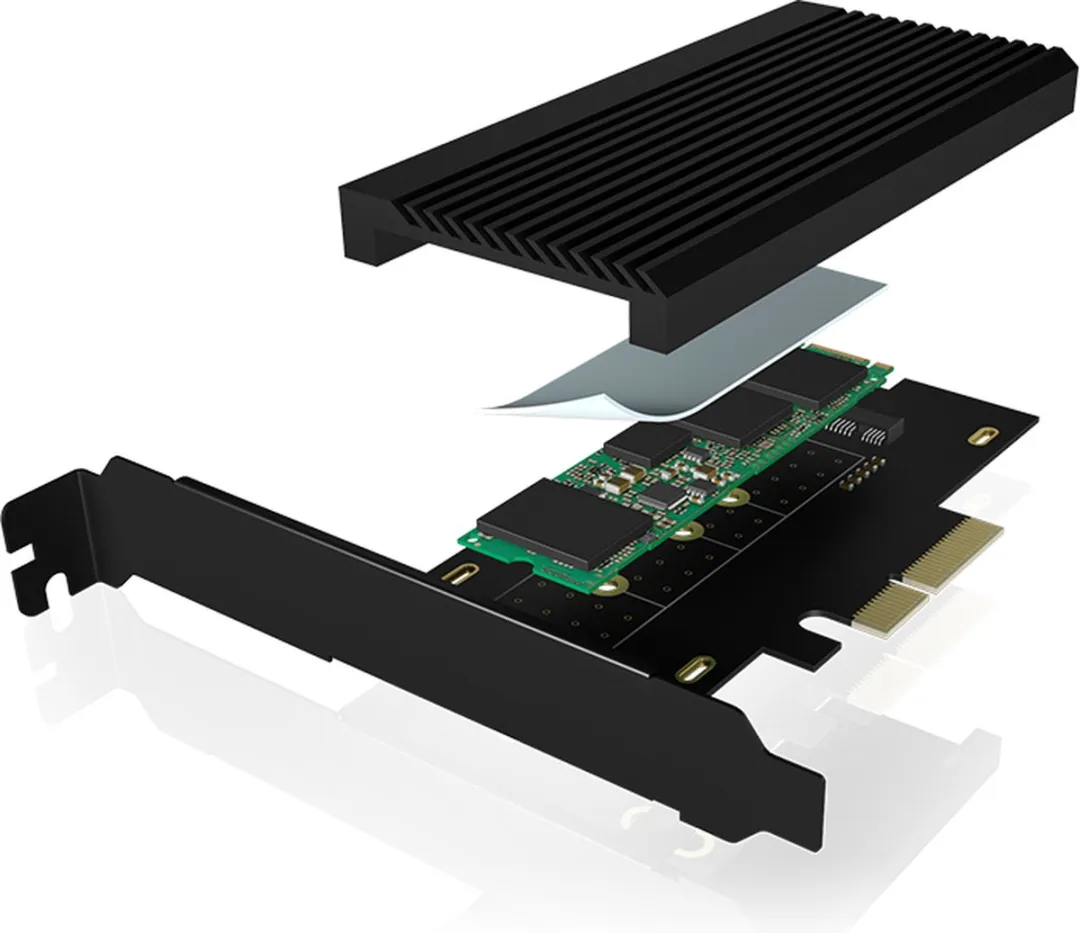 Icy Box IB-PCI208-HS M.2 Interfacekaart - Zwart