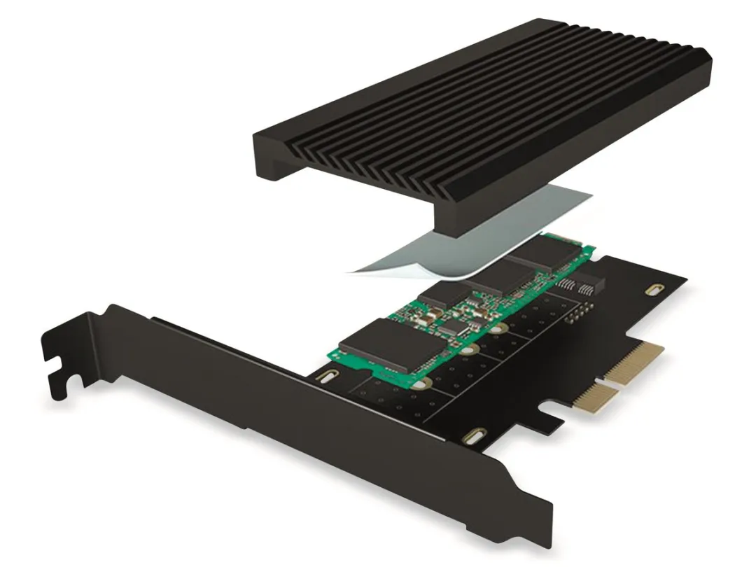Icy Box IB-PCI208-HS M.2 Interfacekaart - Zwart