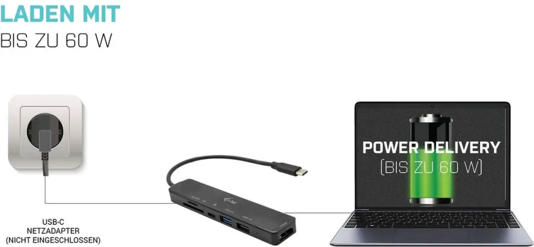 I-tec USB-C Travel Easy Dock 60W - Zwart