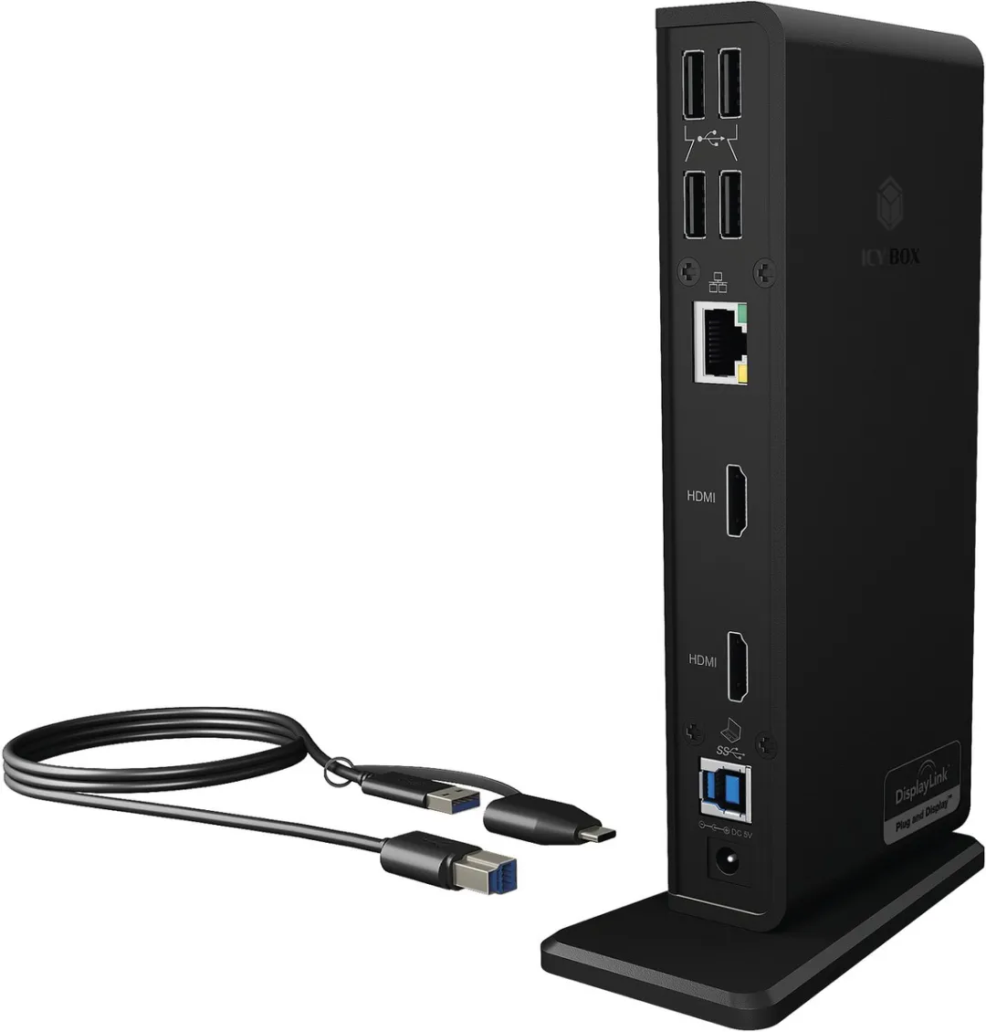 Icy Box IB-DK2251AC USB 3.0 Multi-Dockingstation
