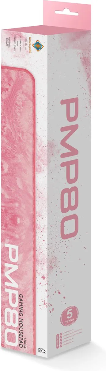 Deltaco - PMP80 Antislip Gaming Muismat L - 450x400mm - Roze