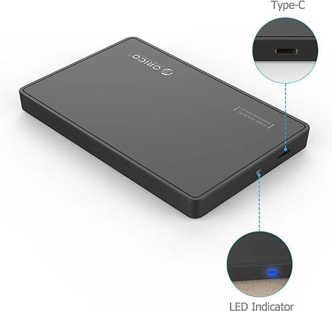 ORICO 2588C3-BK USB 3.0 Type-C Harde Schijfbehuizing - Zwart