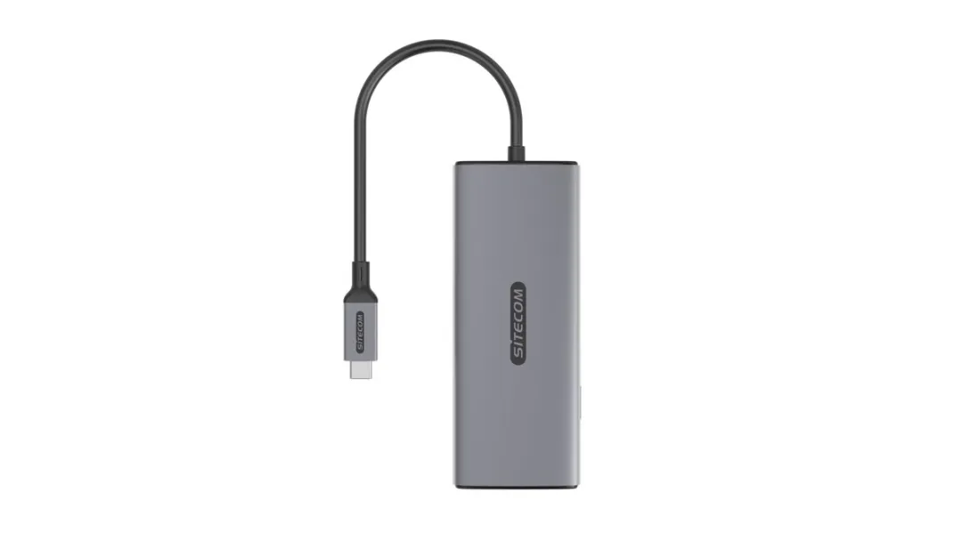 Sitecom CN-5601 5-in-1 USB-C Multiport Hub - HDMI & SD/MicroSD - 10Gbps - Zilver