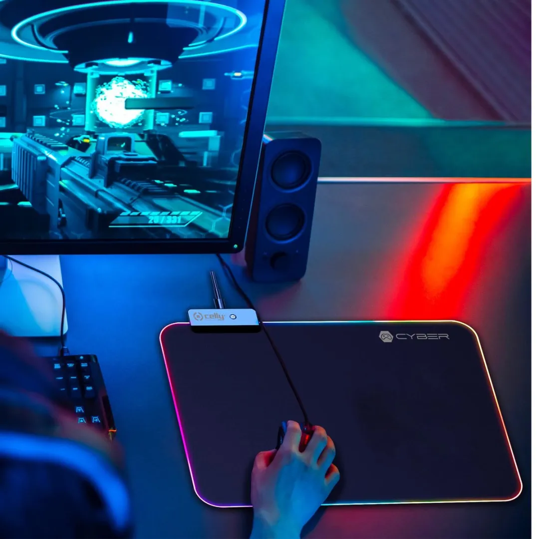 Celly Cyberpad RGB Gaming Muismat - Zwart