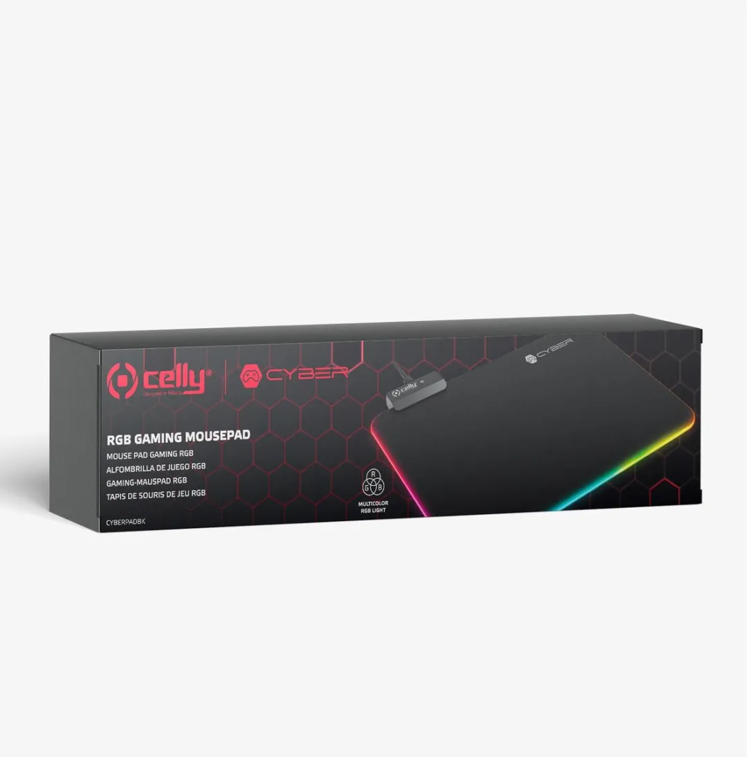 Celly Cyberpad RGB Gaming Muismat - Zwart