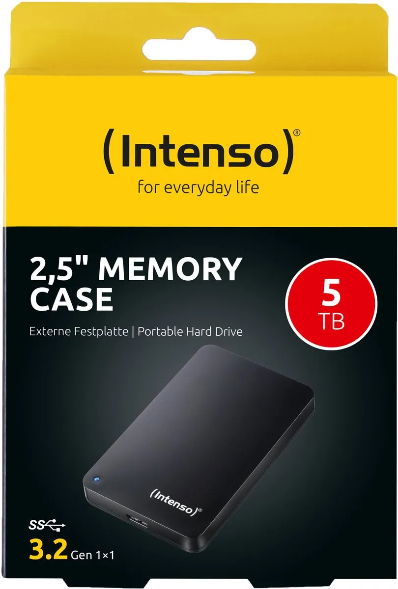 Intenso Memory Case 5TB Externe HDD - Zwart