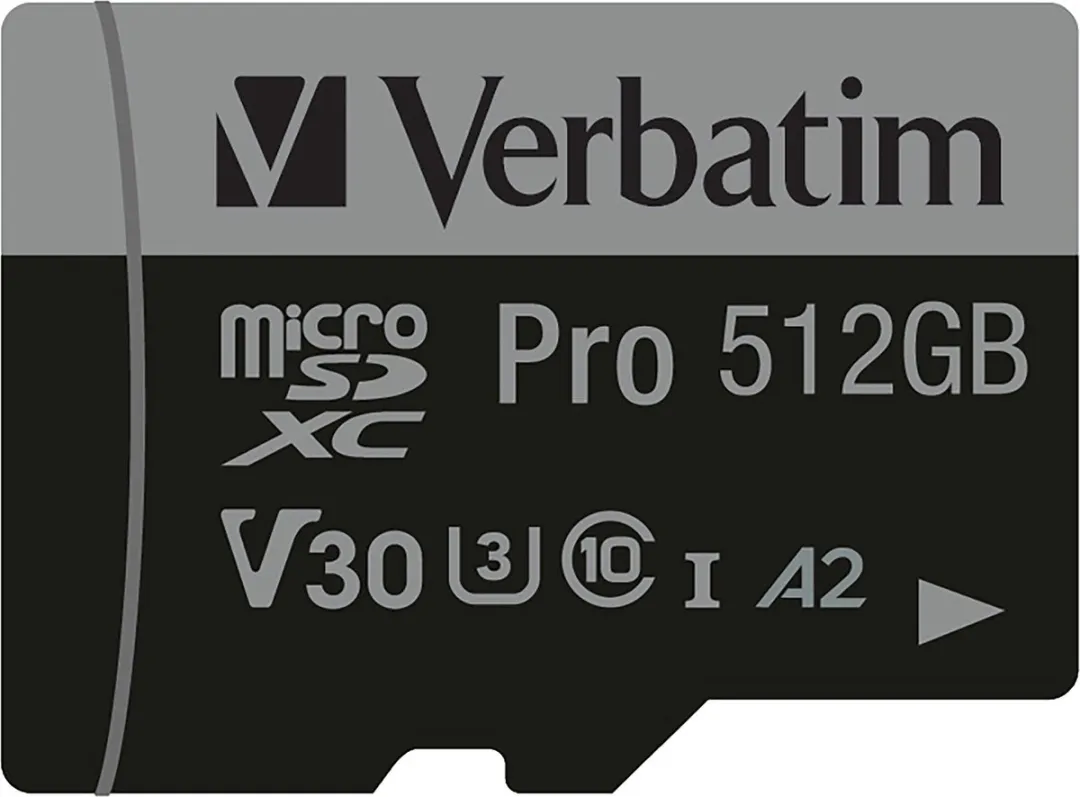 Verbatim Pro microSDXC 512GB UHS-3 A2 - Incl. SD-adapter