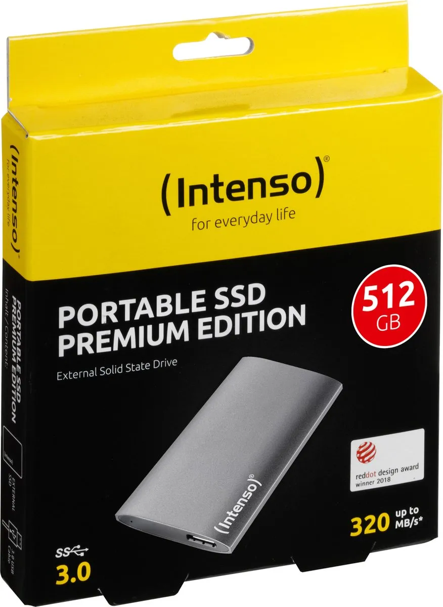 Intenso SSD Premium 512GB Externe SSD - USB 3.2 - Antraciet - afbeelding 6 van 6