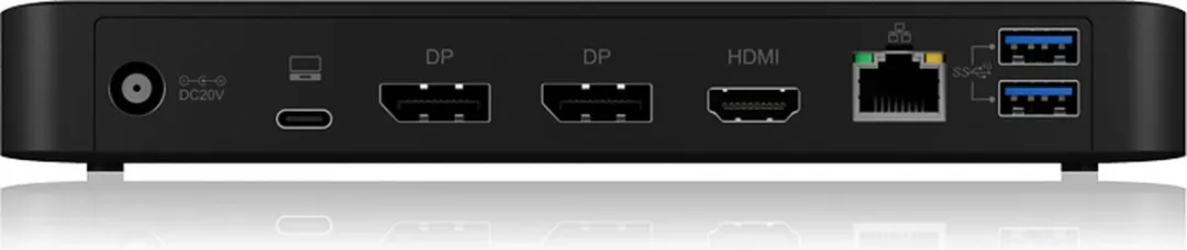 Icy Box IB-DK2405-C USB 3.2 Gen 1 Type-C Adapter - Zwart