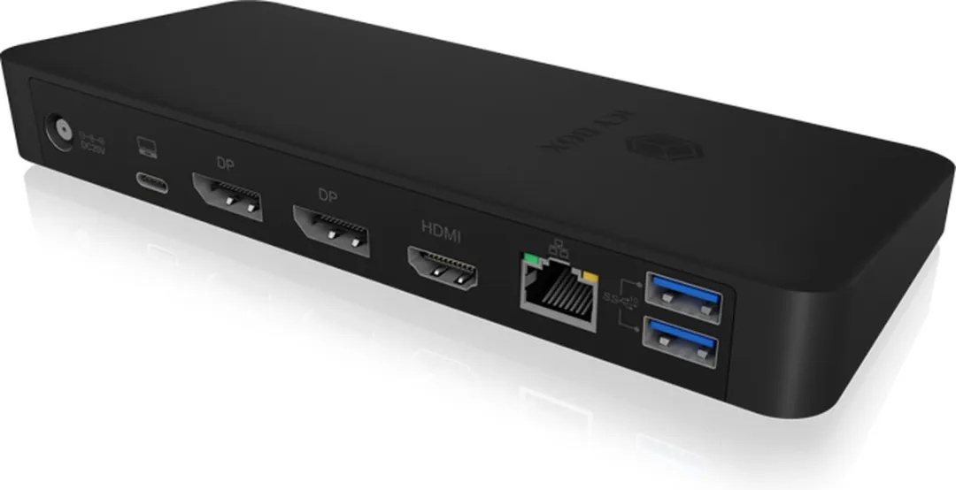Icy Box IB-DK2405-C USB 3.2 Gen 1 Type-C Adapter - Zwart