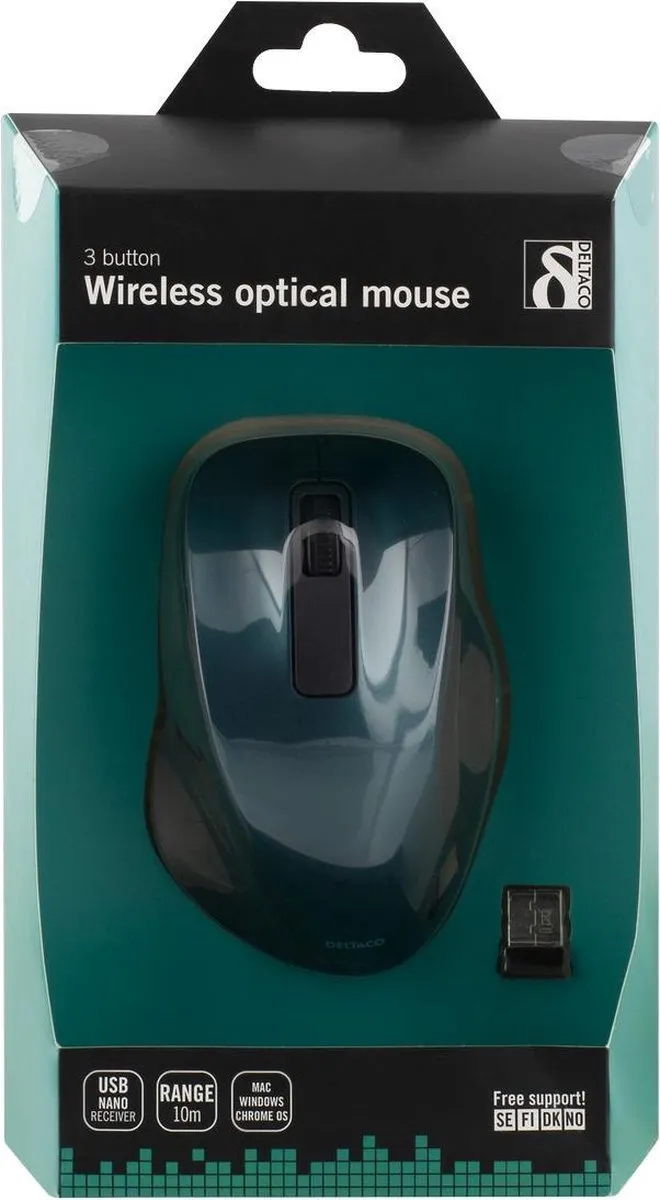 Deltaco MS-708 Gaming Muis - Draadloos - 1200 DPI - Blauw