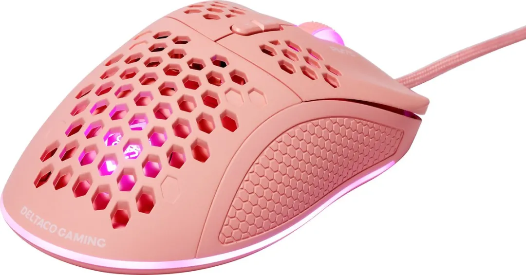 Deltaco PM75 Gaming Muis GAM-108-P - Bedraad - 7 Knoppen - Roze
