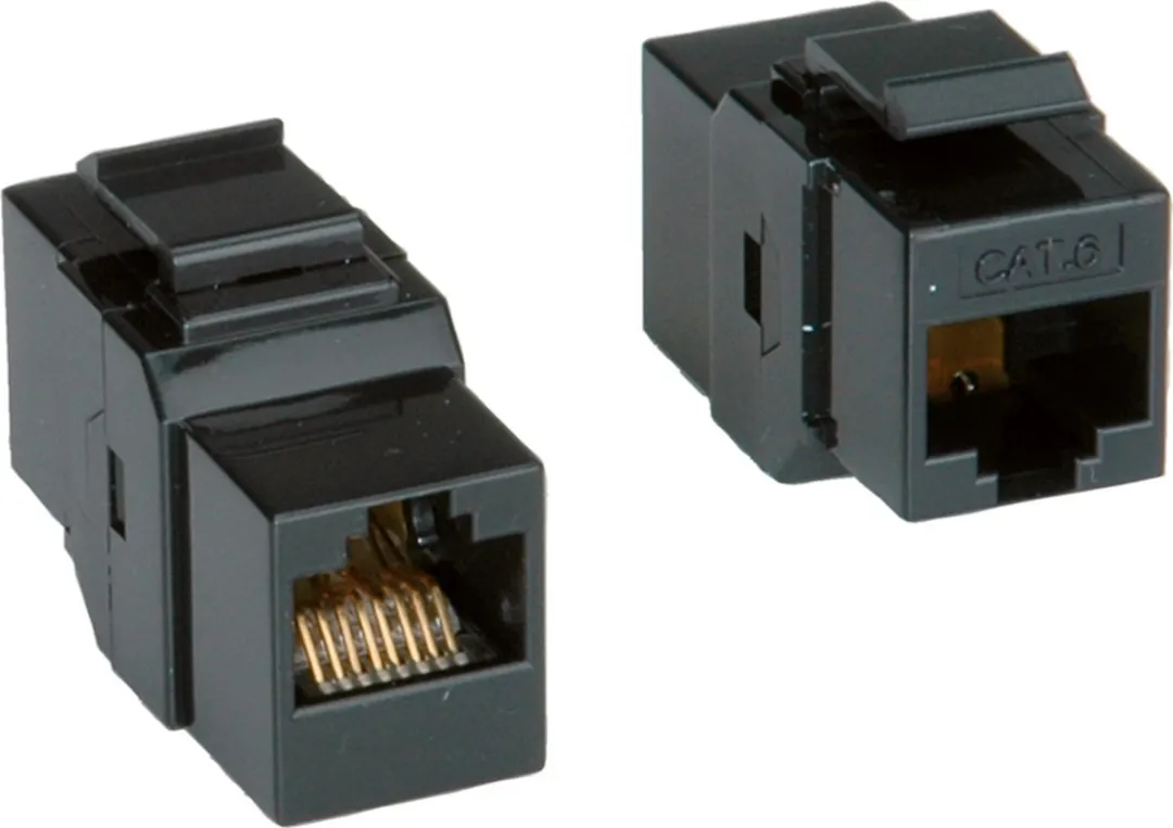 Roline RJ45 Keystone Koppelstuk Cat.6 - Zwart