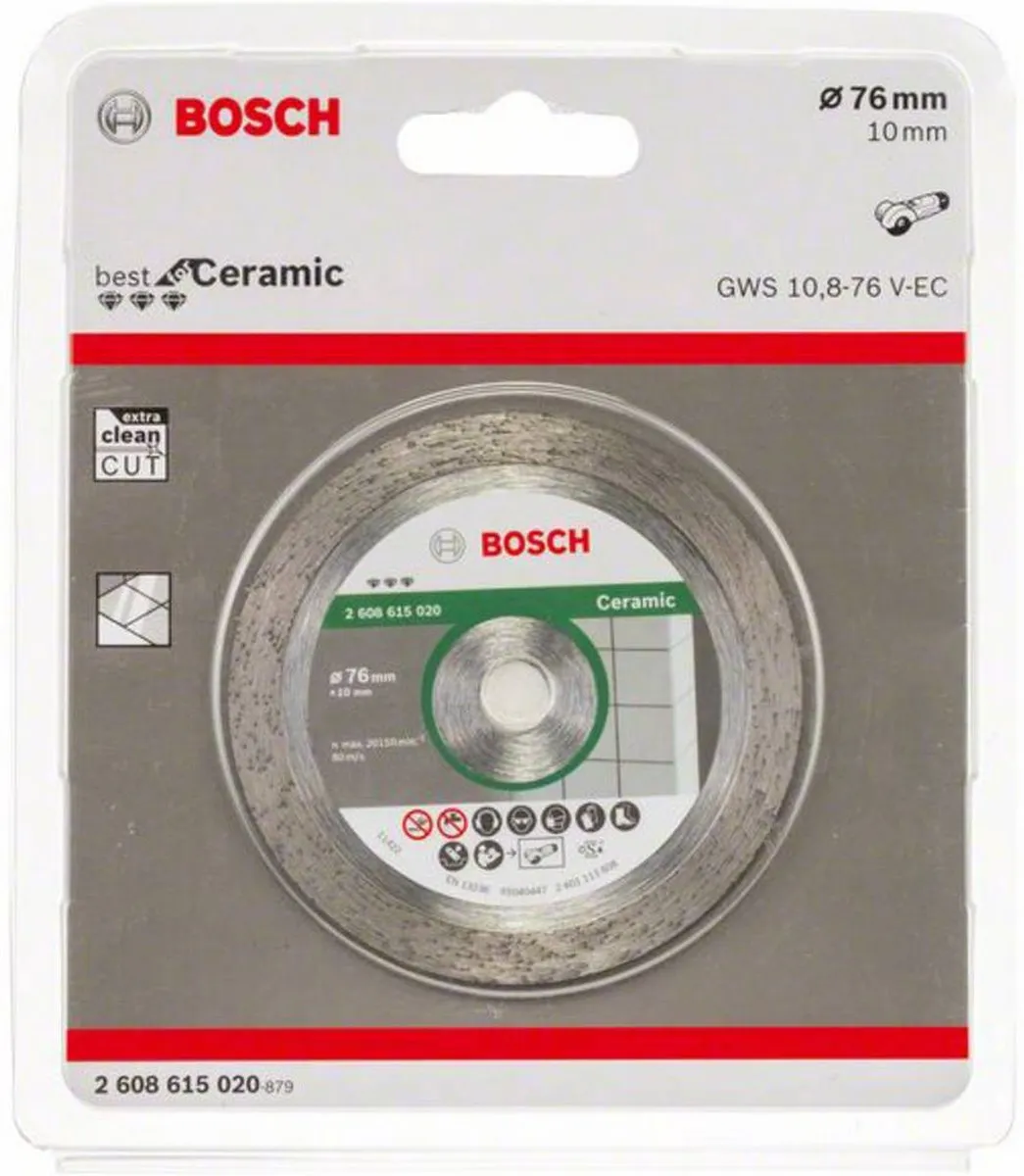 Bosch 1 Diamantschijf Best for Universal 76x1 - Steen - 10mm As