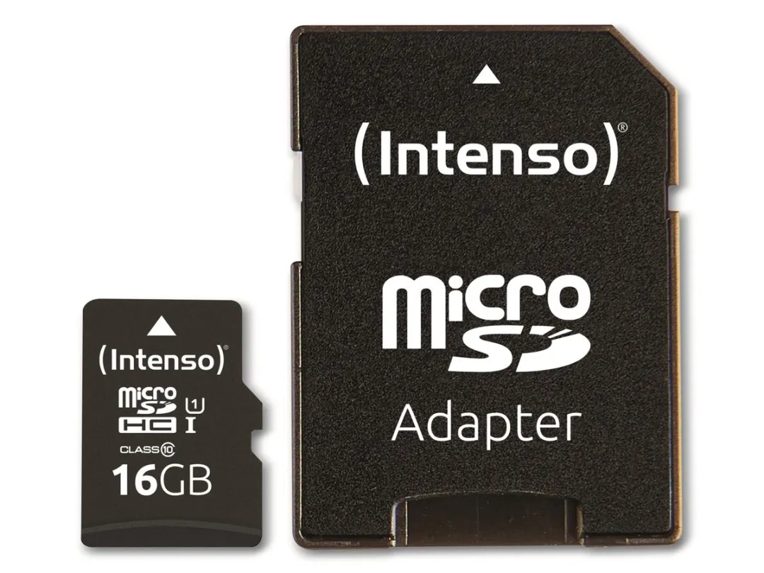 Intenso 16GB microSDHC 3424470 - 16GB Class 10 UHS-I - Waterdicht