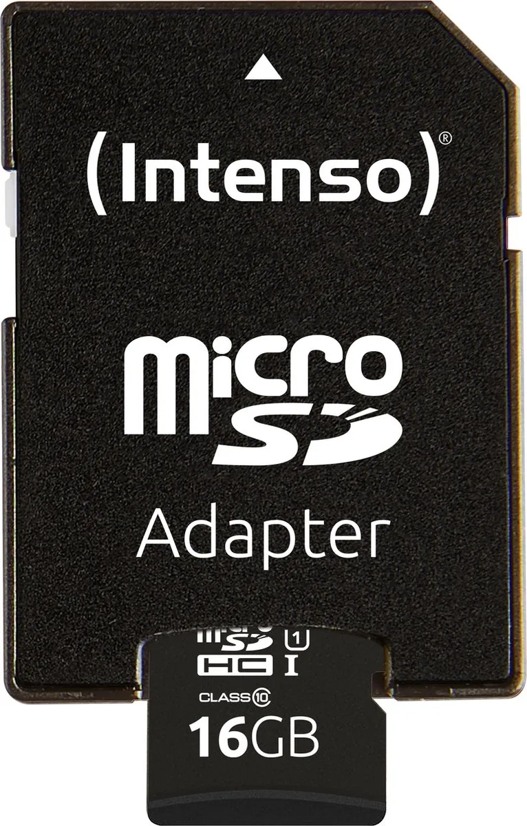 Intenso 16GB microSDHC 3424470 - 16GB Class 10 UHS-I - Waterdicht