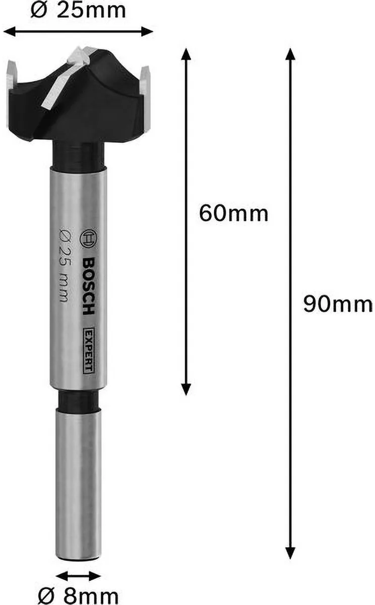 Bosch Expert Scharnierboor Gelamineerd Hout 25x60x90mm