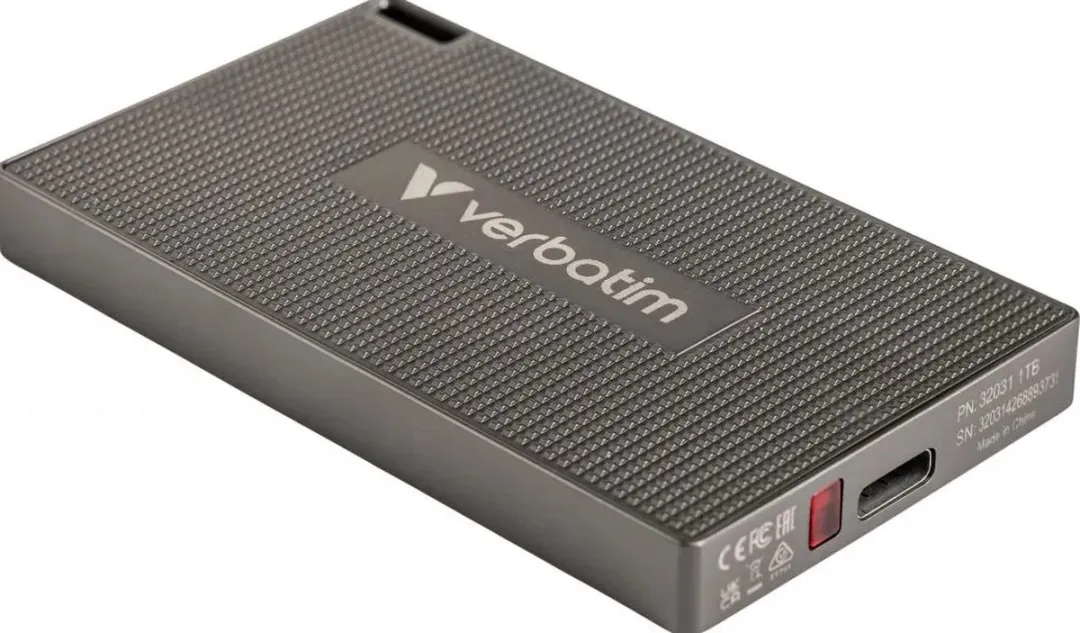 Verbatim Metal Mini 32031 SSD Extern 1TB - USB-C 3.2 - Zwart