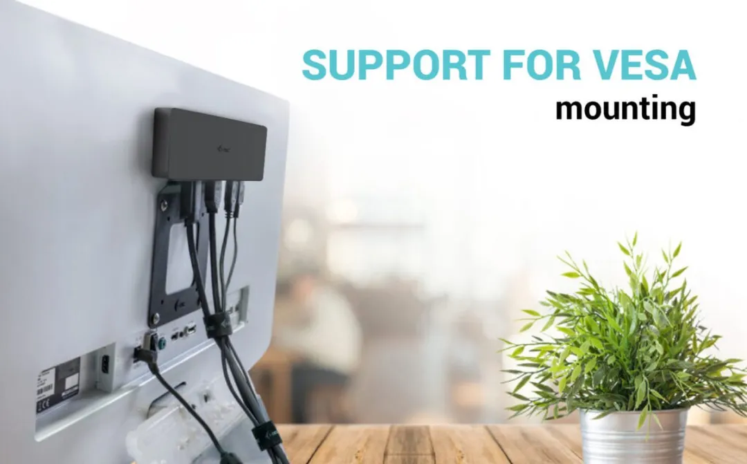 I-tec USB-C Docking Station Pro C31TRIPLEDOCKPDPRO2 - Triple Video - 100W - Zwart - afbeelding 6 van 6