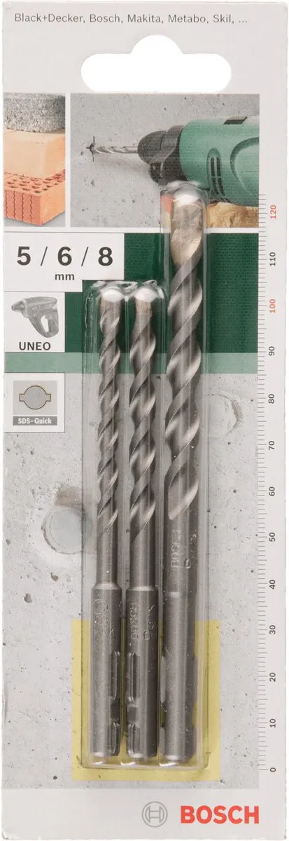 Bosch SDS-Quick 3-delige Betonborenset 5/6/8mm