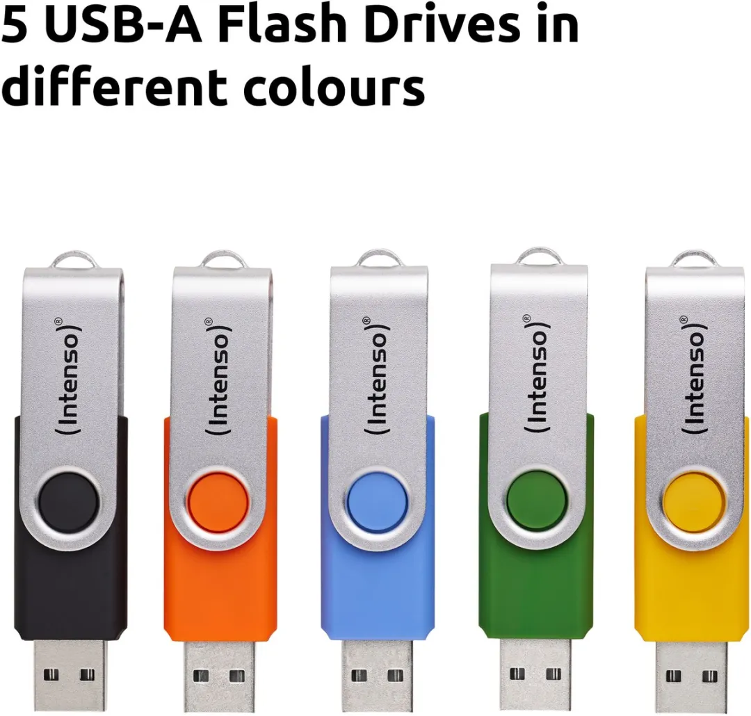 Intenso 3.2 Gen1 Office Line 3543595 USB-stick 64GB - 5 Stuks - Multicolor