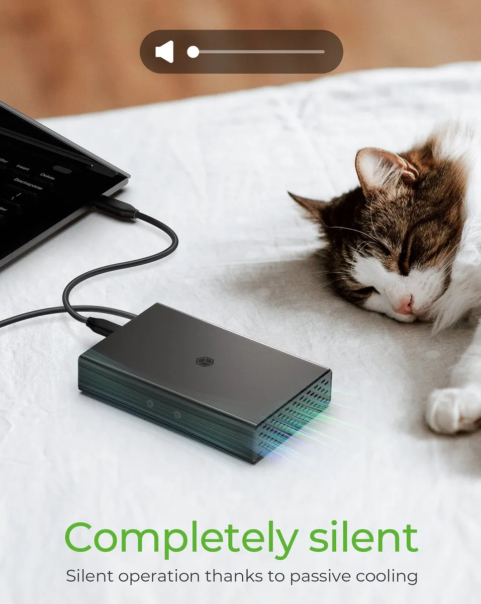 Icy Box 61028 2.5 inch HDD/SSD Behuizing - USB-C 3.2 Gen 2 - Zwart