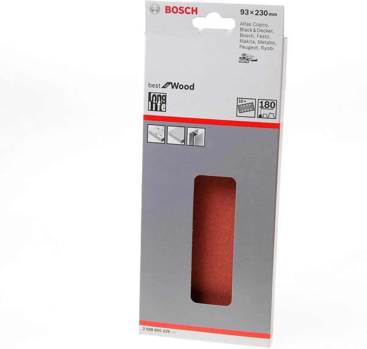 Bosch 10-delige Schuurbladset 93x230mm