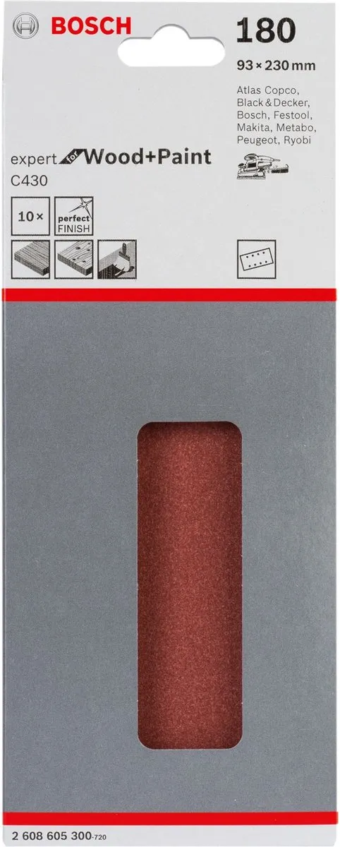 Bosch 10-delige Schuurbladset 93x230mm