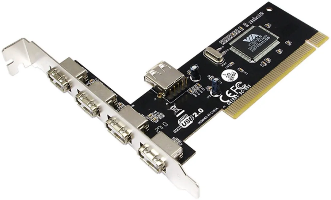 Logilink PC0028 USB 2.0 PCI-kaart - 4+1 Poorten