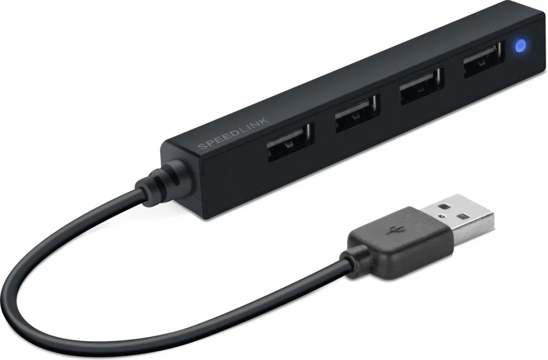 Speedlink Snappy Slim SL-140000-BK USB Hub 4x USB 2.0 - Zwart