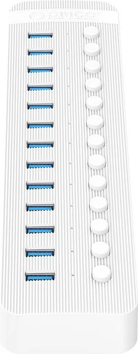 ORICO ORI-CT2U3-13AB-WH USB 3.0 Hub 13 Poorten - 60W - Wit