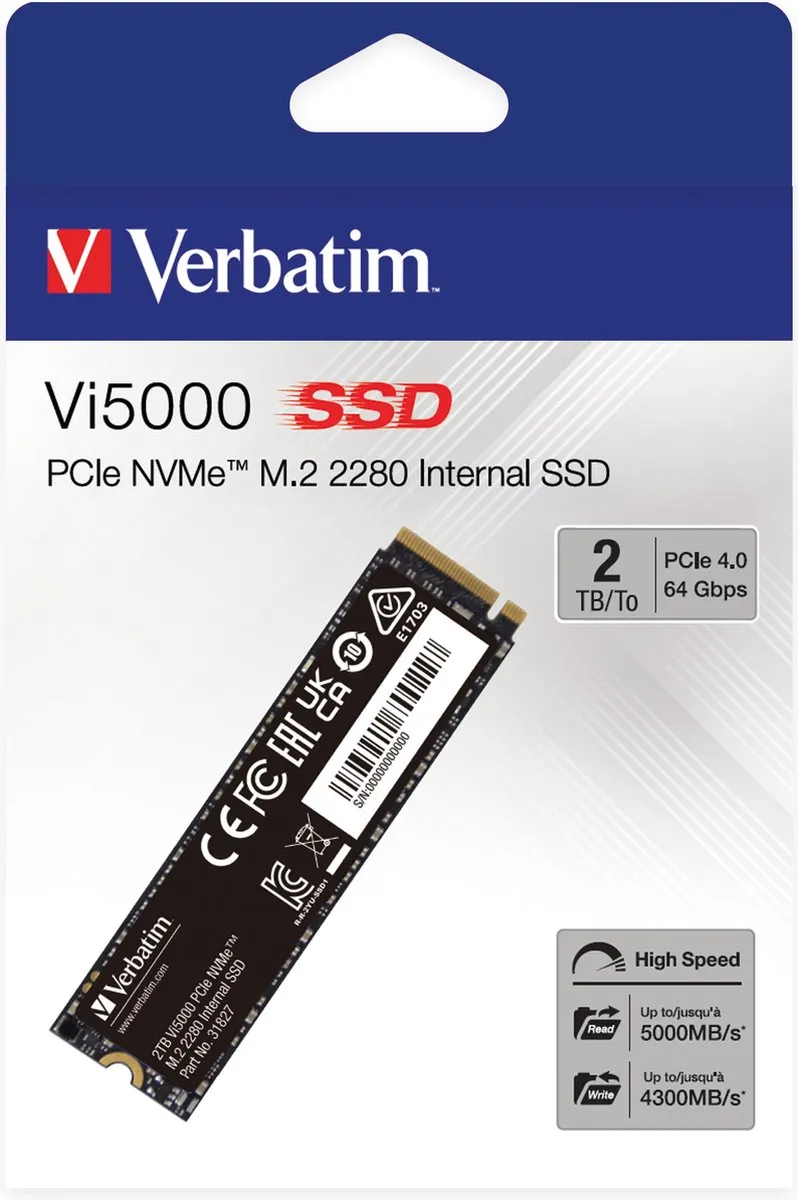 Verbatim Vi5000 31827 M.2 NVMe SSD 2TB
