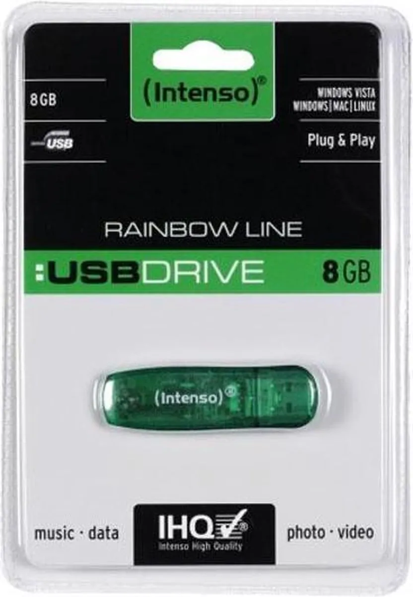 Intenso Rainbow Line USB-stick 4GB - Blauw