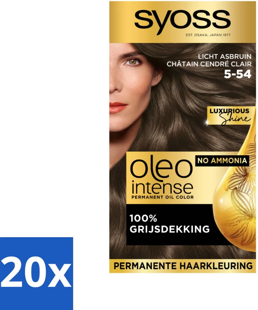 SYOSS Oleo Intense Haarverf 5-54 Licht Asbruin - 2300ml