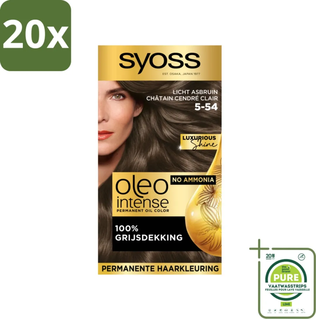 SYOSS Oleo Intense Haarverf 5-54 Licht Asbruin - 2300ml