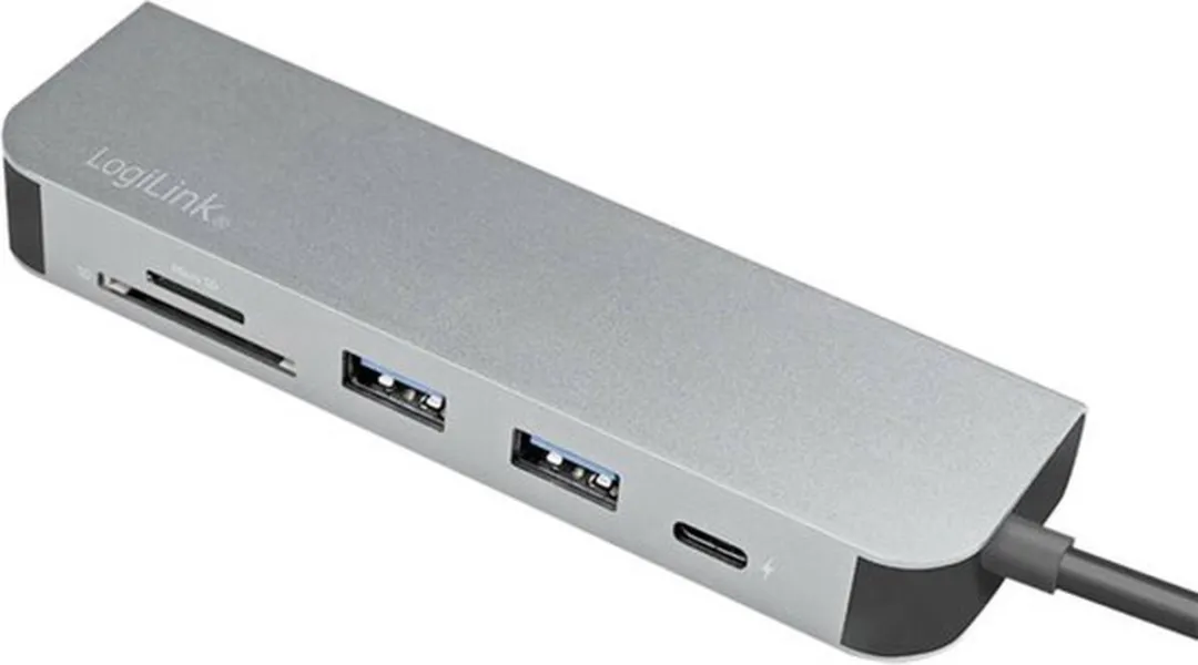 Logilink UA0343 USB-C Dockingstation - Aluminium