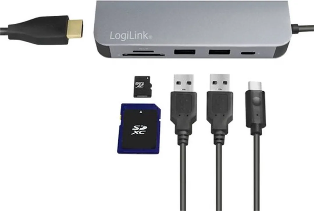 Logilink UA0343 USB-C Dockingstation - Aluminium