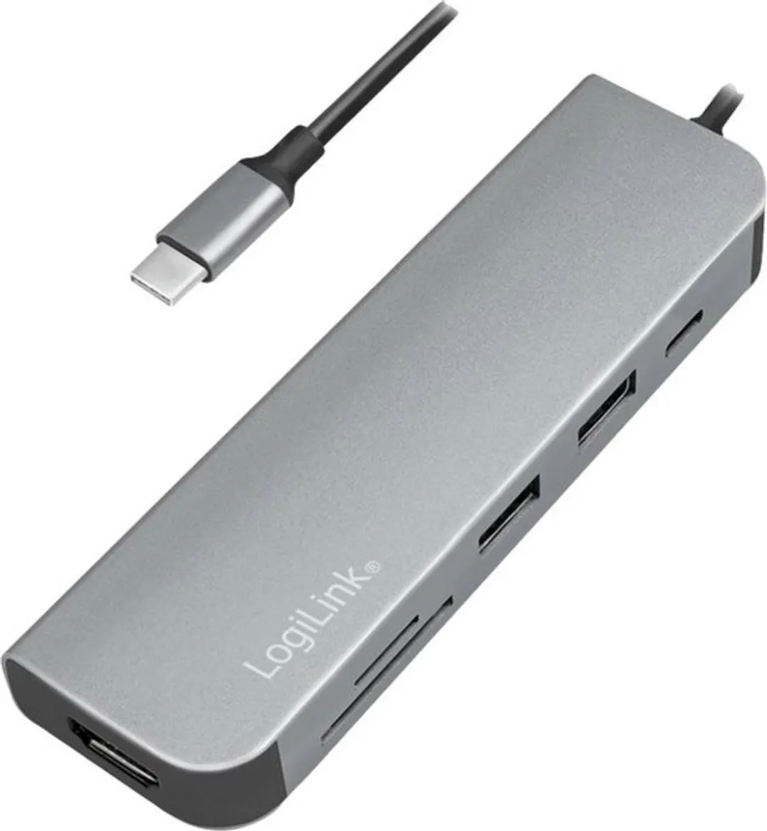 Logilink UA0343 USB-C Dockingstation - Aluminium