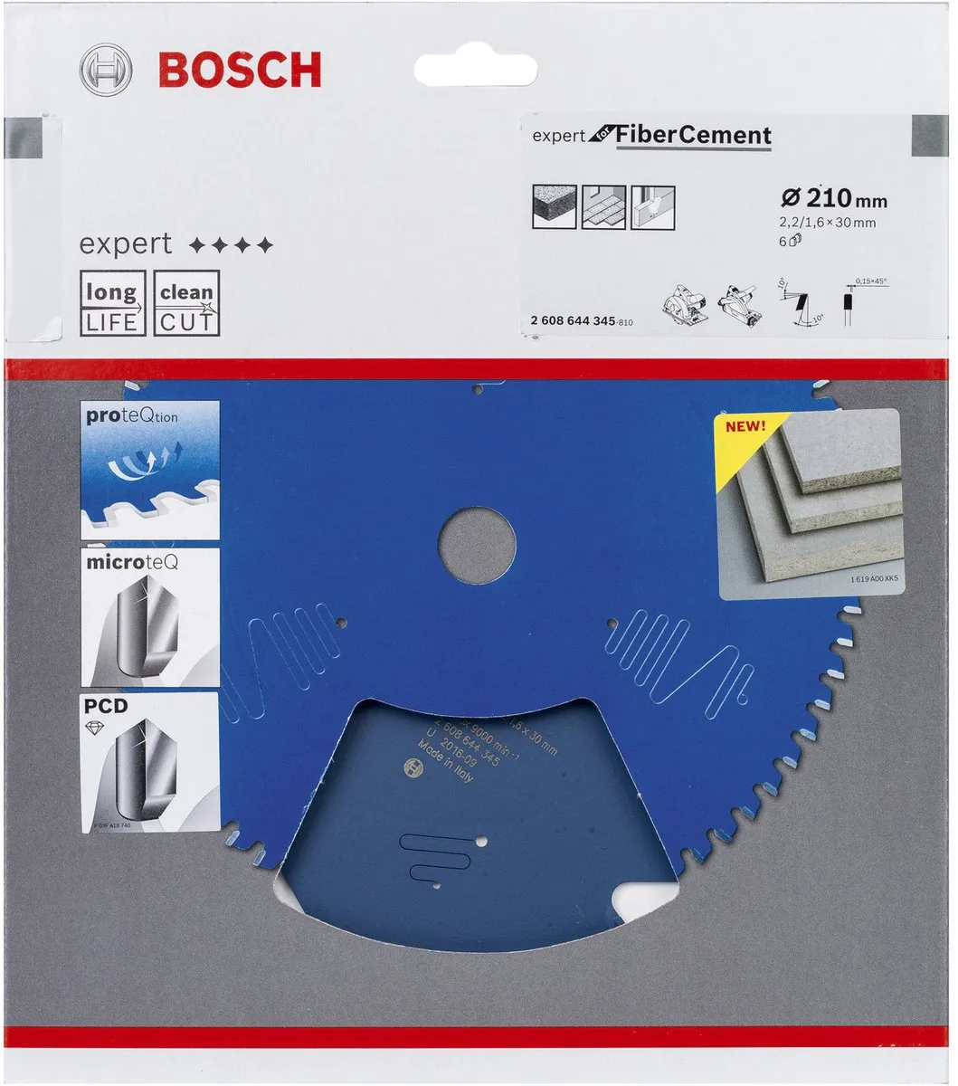Bosch Blad Expert Fiber Cement 210mm - 6 Tanden
