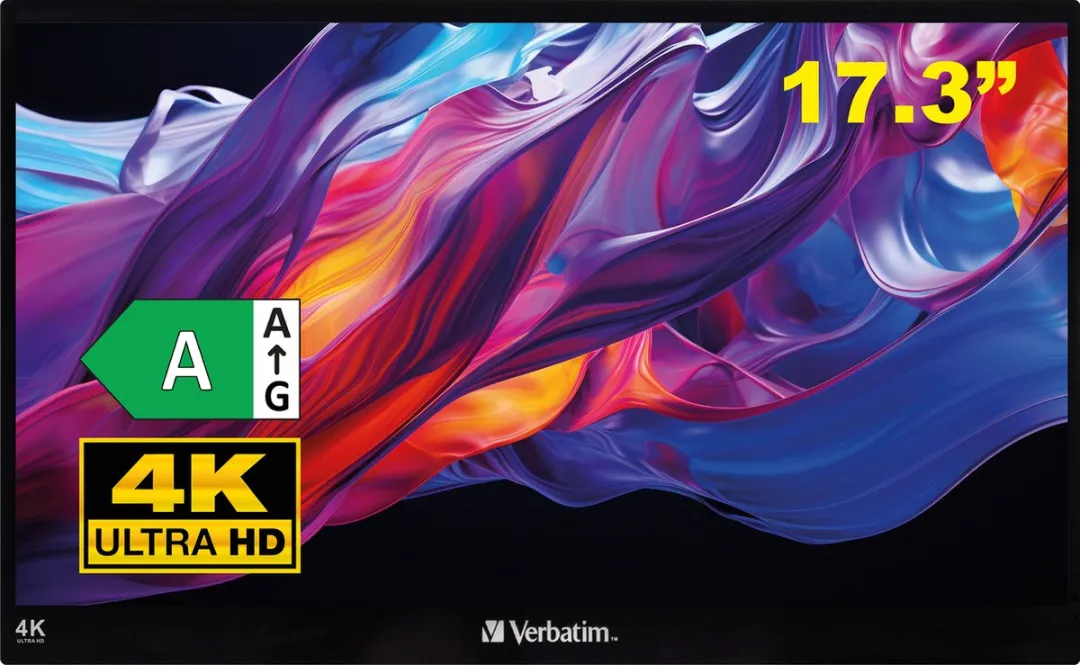 Verbatim Portable Monitor Ultra HD 4K 17.3"