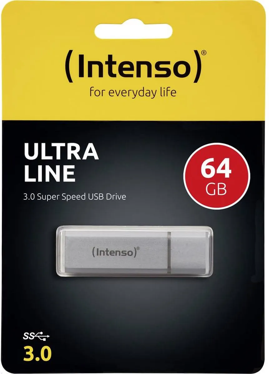 Intenso Ultra Line USB-stick 64GB - USB 3.2 Gen 1x1 - Zilver